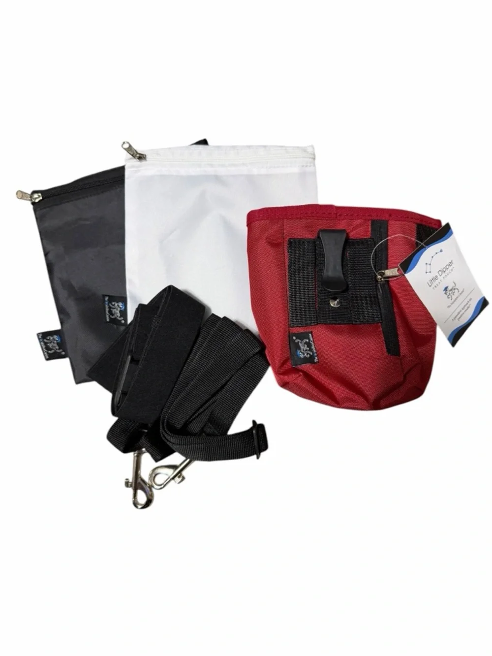 Dog/Treat Pouch/Great for Dog Training/Sling-style strap & non-slip belt/Red